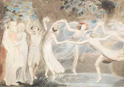 Oberon, Titania and Puck with Fairies Dancing William Blake